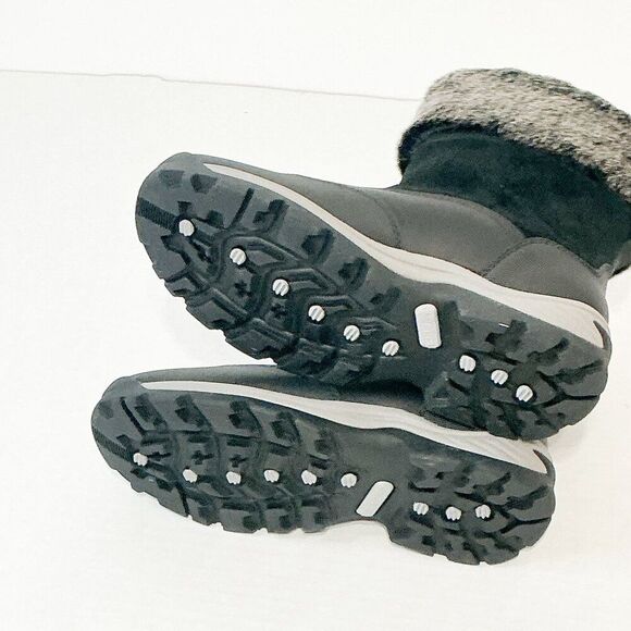 Timberland NWB Sz 9 Jet Black White Ledge Mid PrimaLoft Pull-On Snow Boots - Picture 13 of 15